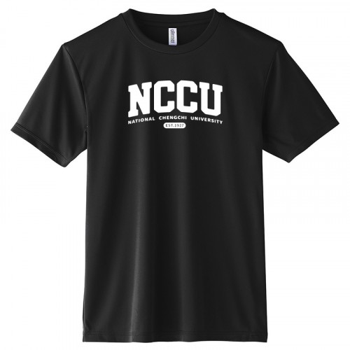 NCCU沁涼輕薄排汗短T_黑色